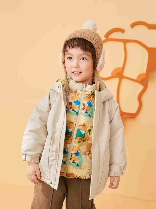 Balabala Toddler Cute Animal Shape Multifunctional Down Jacket