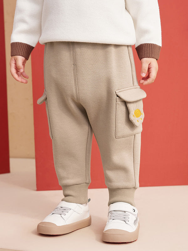 balabala Baby Unisex Sheared Plush Knitted Trousers 0-3 Years